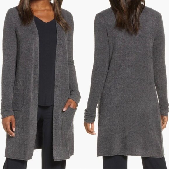 Barefoot Dreams Long Cardigan Carbon Grey Small - Picture 1 of 13